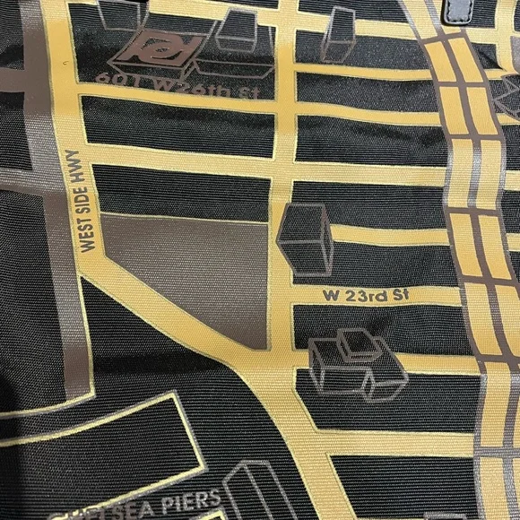 PORTS 1961 Stylish Brown and Tan Tote NYC Map Bag - Picture 3 of 6